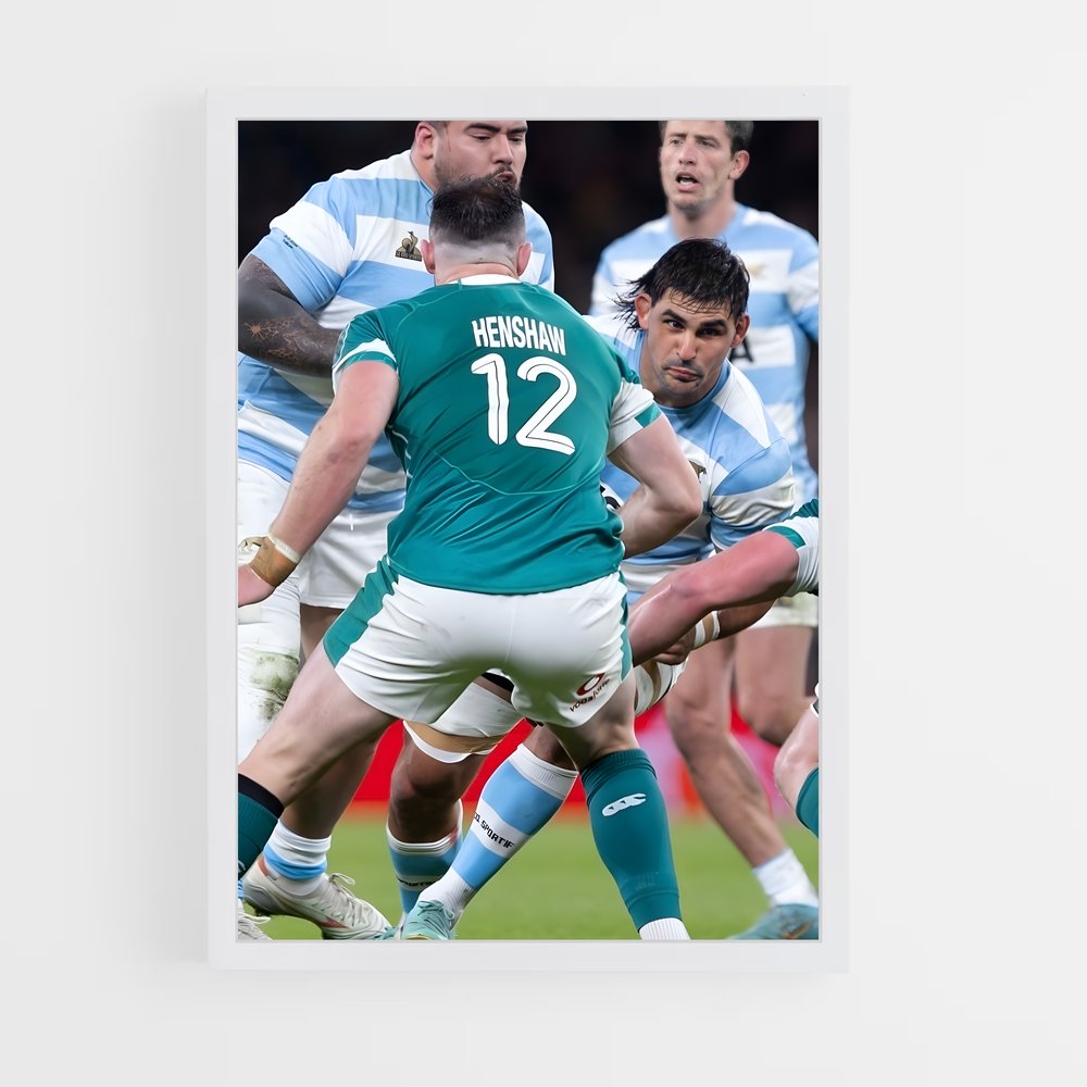 Poster Tacle Décisif – affiche Rugby (vue 3)